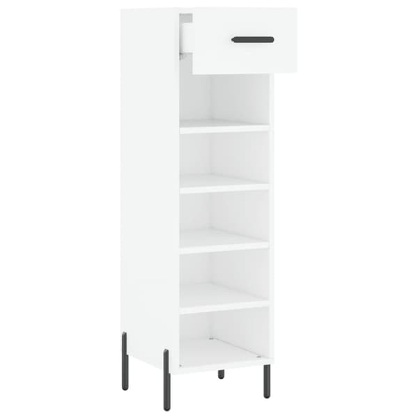 skoreol 30x35x105 cm konstrueret træ hvid