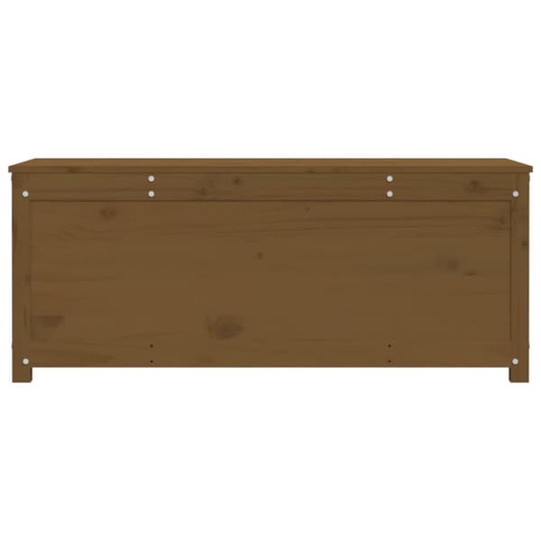 opbevaringskasse 110x50x45,5 cm massivt fyrretræ gyldenbrun
