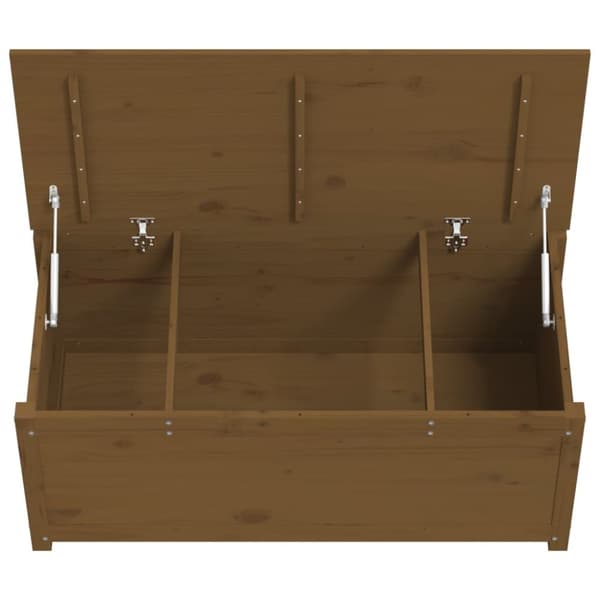 opbevaringskasse 110x50x45,5 cm massivt fyrretræ gyldenbrun