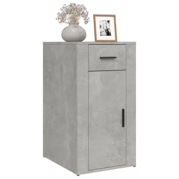 skrivebordsskab 40x49x75 cm konstrueret træ betongrå