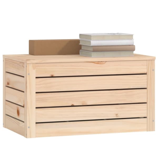 opbevaringskasse 89x36,5x33 cm massivt fyrretræ