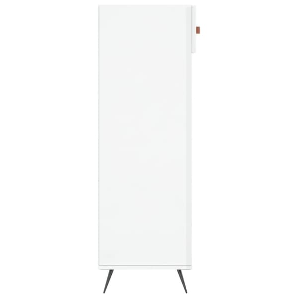 skoreol 60x35x105 cm konstrueret træ hvid højglans