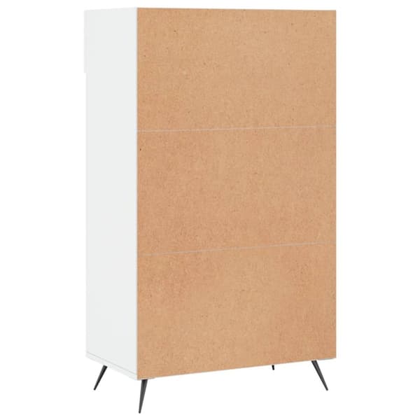 skoreol 60x35x105 cm konstrueret træ hvid højglans