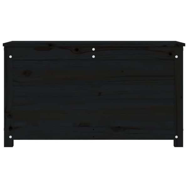 opbevaringskasse 80x40x45,5 cm massivt fyrretræ sort