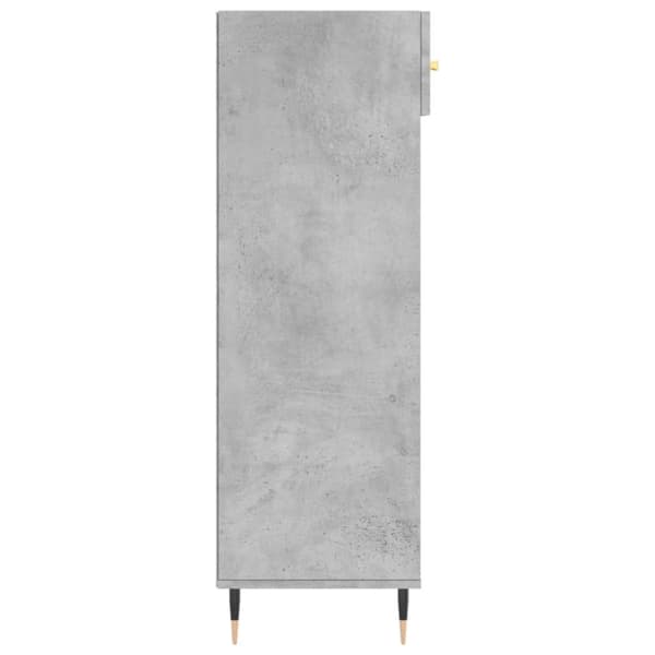 Skohylla betonggrå 60x35x105 cm konstruerat trä