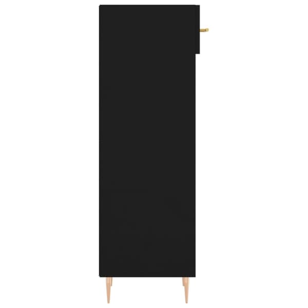 skoskab 30x35x105 cm konstrueret træ sort