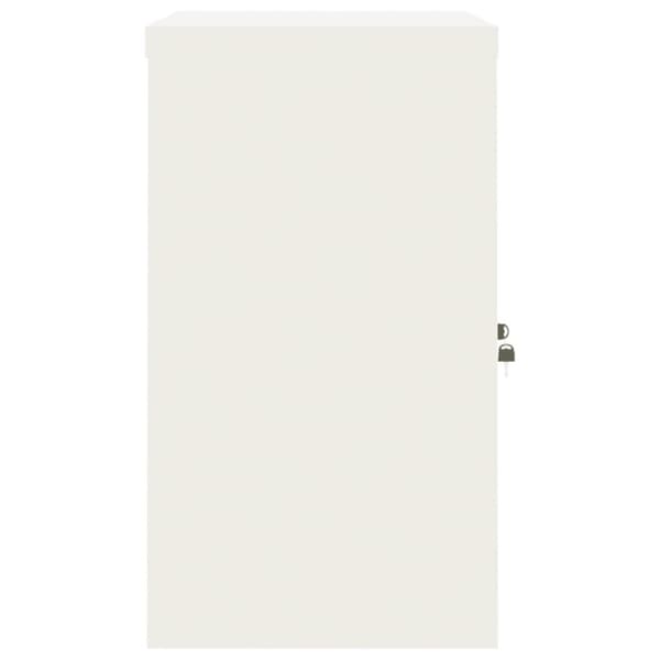 Dokumentskåp vit 90x40x70 cm stål