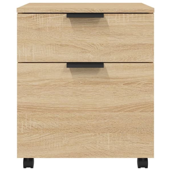 Dokumentskåp med hjul sonoma-ek 45x38x54 cm konstruerat trä