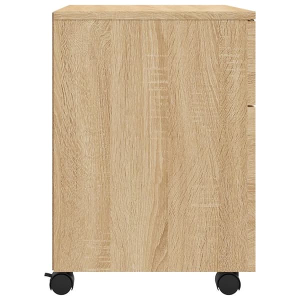 Dokumentskåp med hjul sonoma-ek 45x38x54 cm konstruerat trä