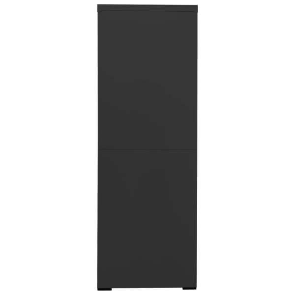 Dokumentskåp antracit 90x46x134 cm stål