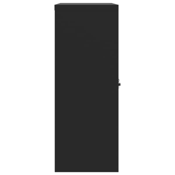 arkivskab 90x40x105 cm stål sort