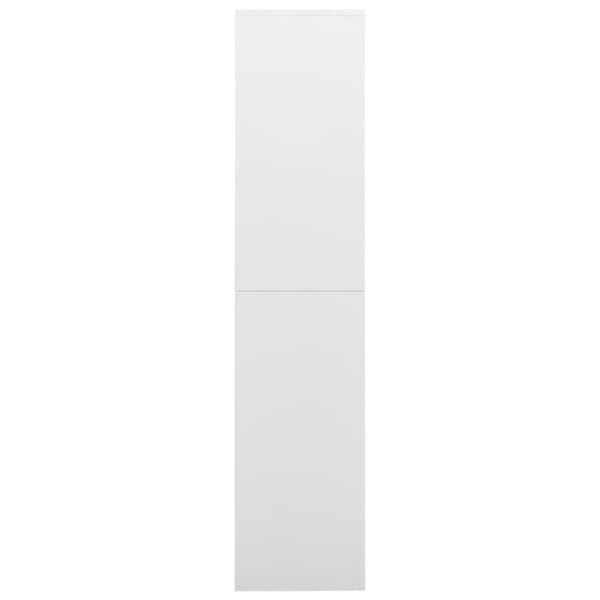 skab med lås 90x40x180 cm stål hvid