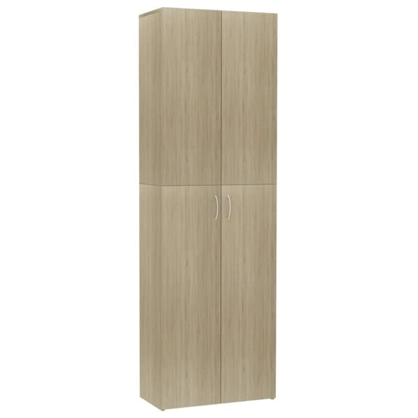 Kontorsskåp sonoma-ek 60x32x190 cm konstruerat trä