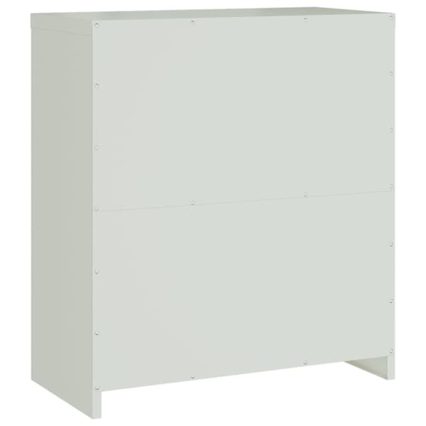 arkivskab 79x40x90 cm stål lysegrå