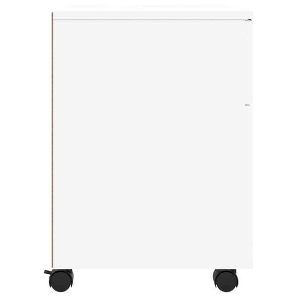 arkivskab med hjul 45x38x54 cm konstrueret træ hvid