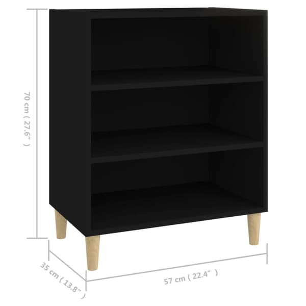 skænk 57x35x70 cm spånplade sort