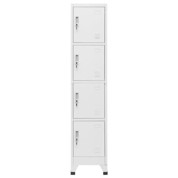 lockerskab med fire rum 38x45x180 cm