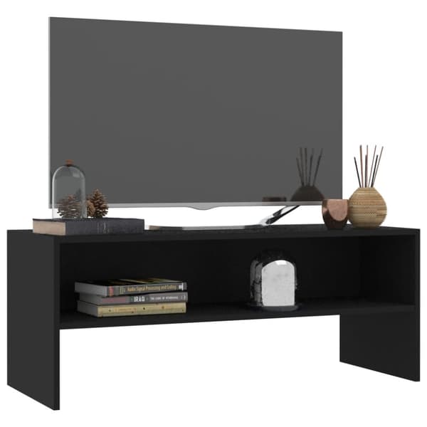 TV-bänk svart 100x40x40 cm konstruerat trä