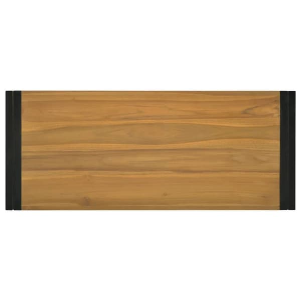 Väggmonterat badrumsskåp 110x45x35 cm massiv teak