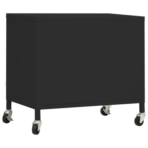 Förvaringsskåp svart 60x35x56 cm stål