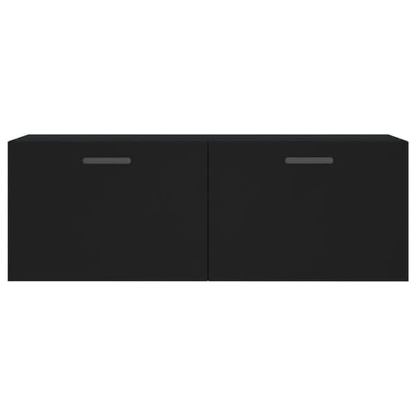 vægskab 100x36,5x35 cm konstrueret træ sort