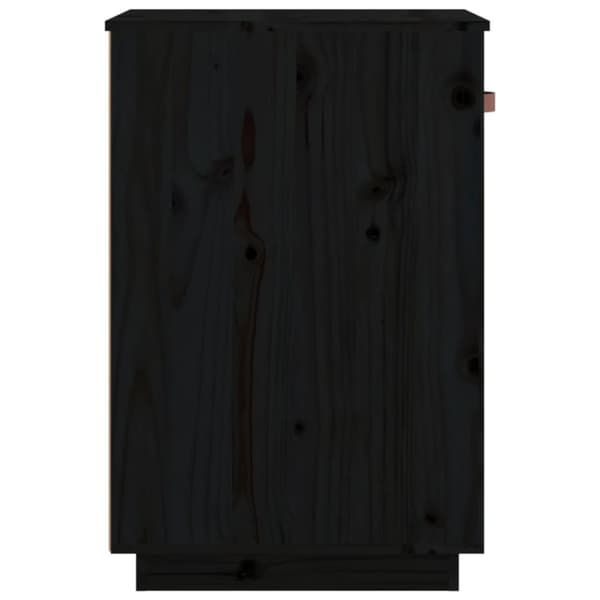 skrivebordsskab 40x50x75 cm massivt fyrretræ sort