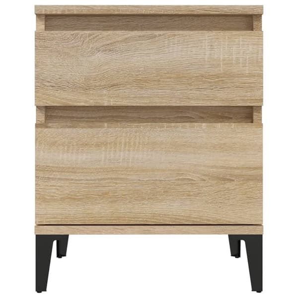 sengeborde 2 stk. 40x35x50 cm sonoma-eg
