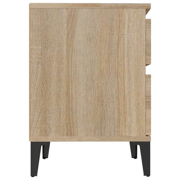 sengeborde 2 stk. 40x35x50 cm sonoma-eg