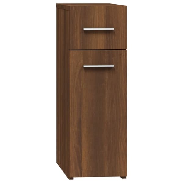 udtræksskab 20x45,5x60 cm konstrueret træ brun egetræsfarve