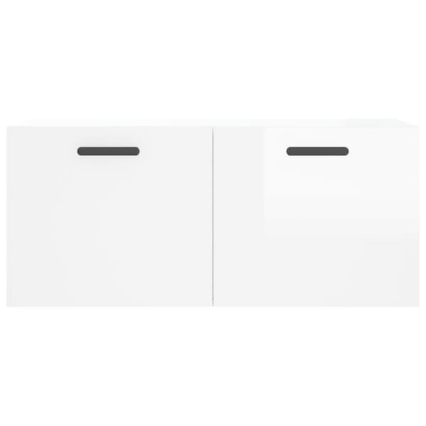 Väggskåp vit högglans 80x 36,5x35 cm konstruerat trä