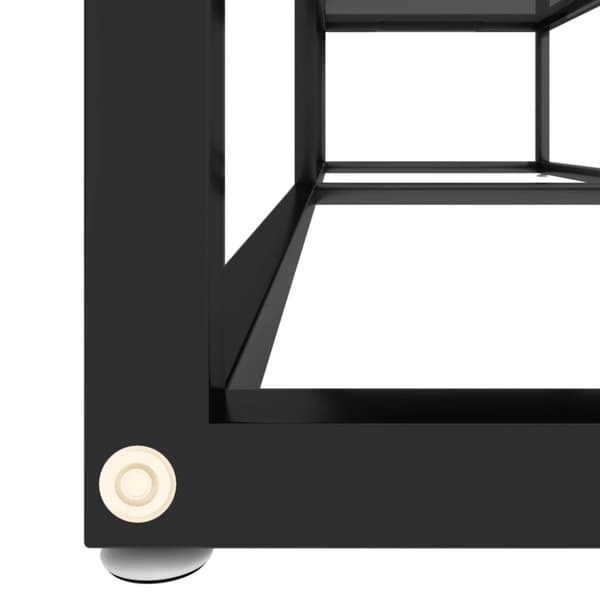 tv-bord 140x40x40,5 cm hærdet glas sort