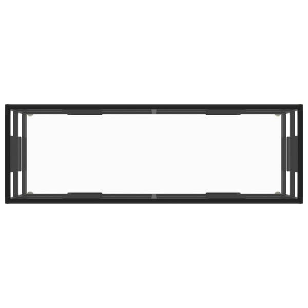Tv-bänk svart med härdat glas 120x40x40 cm