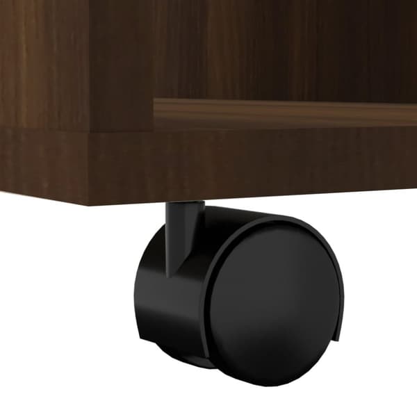 rullebord 60x35x75 cm konstrueret træ brun egetræsfarve