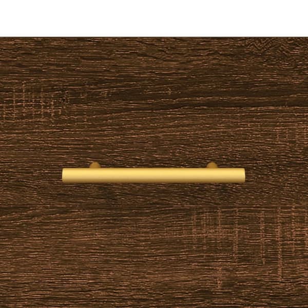 vægskab 80x36,5x35 cm konstrueret træ brun egetræsfarve