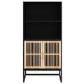 Miniatyrbillede 5 af 8: højskab 60x35x125 cm konstrueret træ sort