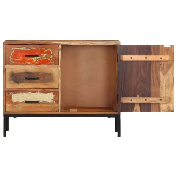 skænk 88x30x73 cm massivt genbrugstræ