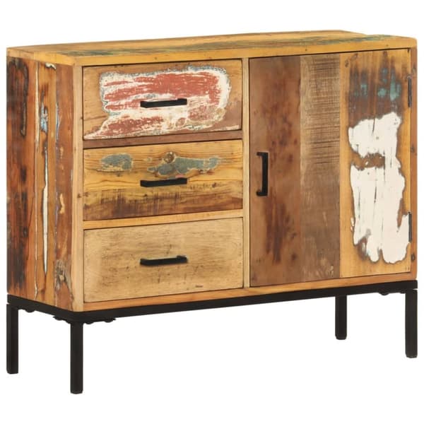 skænk 88x30x73 cm massivt genbrugstræ