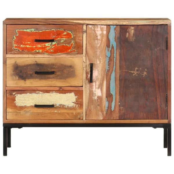 skænk 88x30x73 cm massivt genbrugstræ