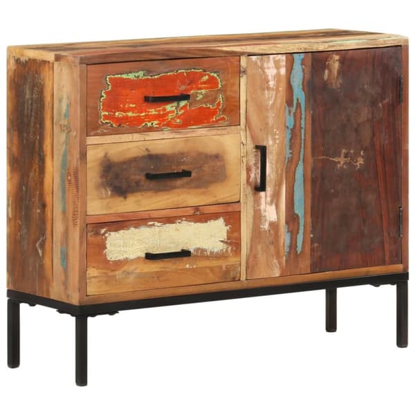 skænk 88x30x73 cm massivt genbrugstræ