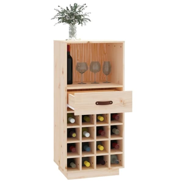 vinreol 45x34x100 cm massivt fyrretræ