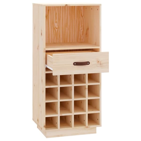 vinreol 45x34x100 cm massivt fyrretræ