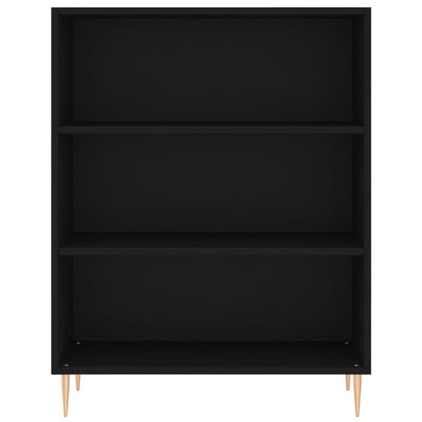højskab 69,5x34x180 cm konstrueret træ sort