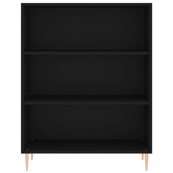 Högskåp svart 69,5x32,5x180 cm konstruerat trä
