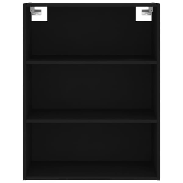 Högskåp svart 69,5x32,5x180 cm konstruerat trä