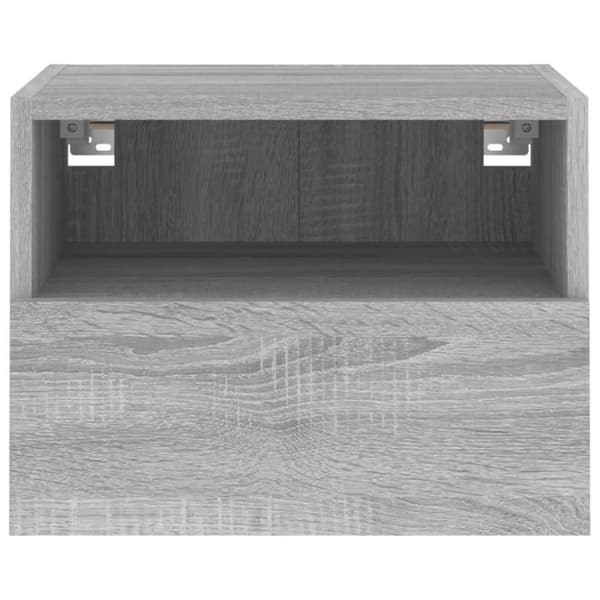 væghængt tv-bord 40x30x30 cm konstrueret træ grå sonoma-eg