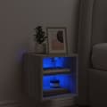Miniatyrbild 3 av 10: Väggmonterad tv-bänk LED grå sonoma 30x28,5x30 cm