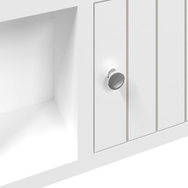 nøgleskab 40x8,5x20 cm konstrueret træ og stål hvid