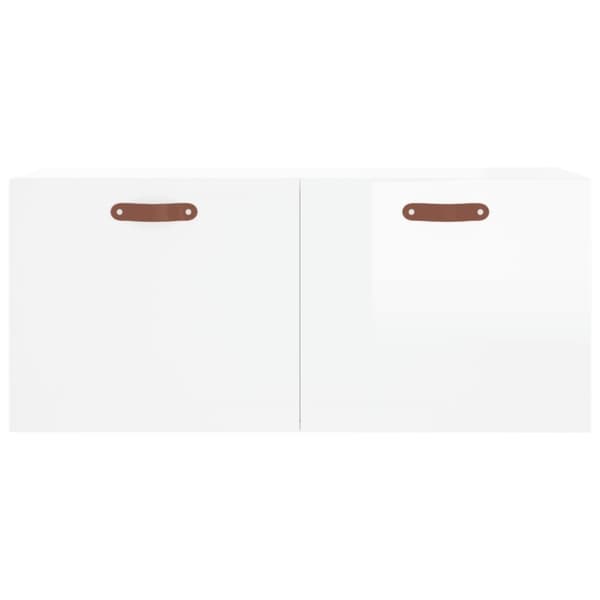 vægskab 80x36,5x35 cm konstrueret træ hvid højglans