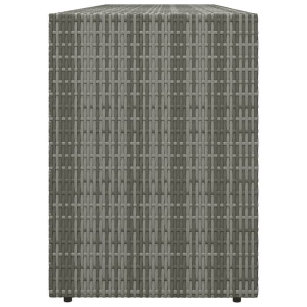 opbevaringsskab til haven 198x55,5x80 cm polyrattan grå