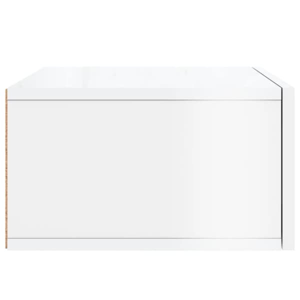 væghængte sengeborde 2 stk. 50x36x25 cm hvid højglans